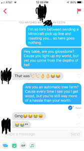 Let me tell you one of the perks of using rhyming insults and rhyming roast lines, they leave room for admiration. Her Profile Said She Played Minecraft And Asked For A Roast I Knew What Had To Be Done Tinder