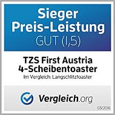 Tzs First Austria Grille Pain En Acier Inox Pour 4 Tranches 1500 Watts Avec Tiroir A Miettes Fente Pour Pain A Sandwich Compartiment A Pain Amovible Boitier Doublement Isole