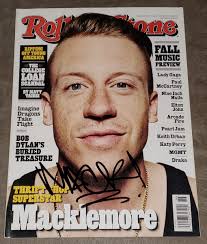 MACKLEMORE SIGNED ROLLING STONE MAGAZINE AUGUST 29, 2013 ISSUE 1190 BEN  HAGGERTY