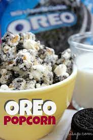 Oreo Popcorn Eat This Up Recipe Oreo Recipes Oreo Popcorn Snacks