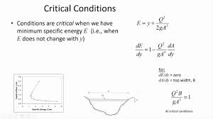 Alternate Depth Critical Depth And Critical Slope Ce 331 Class 25 11 Mar 2020 Youtube