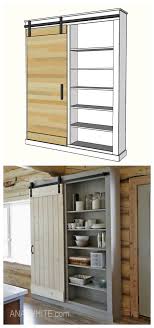 This chalkboard barn pantry door looks like something straight out of a chip and joanna gaines home. Barn Door Cabinet Or Pantry Ana White