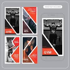 fitness gym insram banner templates
