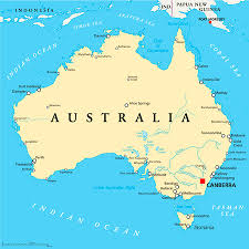 Der staat australien, offiziell commonwealth of australia, liegt «down under» auf der südhalbkugel der erde. Australien Politische Karte Mit Der Hauptstadt Canberra Nationale Grenzen Wichtige Stadte Flusse Und Seen Englisch Beschriftung Und Skalierung Illustration Lizenzfrei Nutzbare Vektorgrafiken Clip Arts Illustrationen Image 39056588