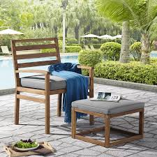 Highland Dunes Stepp Patio Chair With Cushions And Ottoman Reviews Wayfair Outdoor Chairs Patio Chairs Patio Chair Cushions