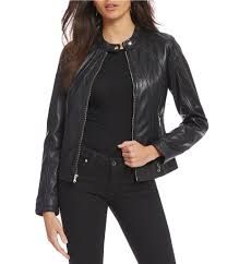 Guess Scuba Leather Jacket Dillards Jackets Coats For Women Leather Jacket