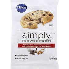Pillsbury refrigerated sugar cookie dough. Pillsbury Simply Chocolate Chip Cookie Dough 12 Ct Cookies Wade S Piggly Wiggly