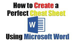 Tutorial How To Create The Perfect Cheat Sheet Using Regarding Cheat Sheet Template Word Cumed Org Words Word Template Nonsense Words