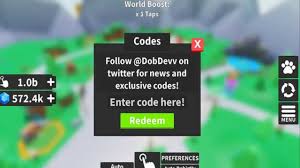 Click on codes on bottom right (in red) a screen will show up; Roblox Tapping Mania Codes May 2021 New Gamer Tweak