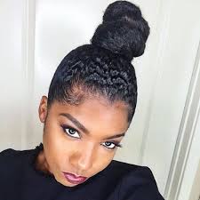 This dope cut is actually a prom hairstyle for black hair. Natural And Curly Hair Favorites The Messy Bun More Sexy Looks