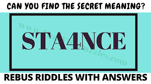 Often it was a puzzle , consisting of images of different objects (often interspersed with letters, numbers and music notes ) , whose names do not represent concepts expressed subject clue words, but resemble them in pronunciation or consonance ( without. Rebus Puzzles Iq Questions With Answers