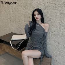 Long Sleeve Dresses Women Sexy Summer Gentle Shirring Korean Style Popular  Simple Feminino Chic Lovely Mature Slim Ulzzang Cosy| | - AliExpress
