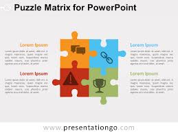 Puzzle Matrix Diagram For Powerpoint Presentationgo Com