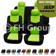 Green Black Flat Cloth Auto Seat Covers Full Set For Jeep Wrangler Jeep Wrangler Green Jeep Jeep Renegade