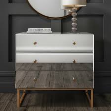 Build three drawers with dimensions as shown. Lola Mirrored 3 Drawer Chest Of Drawers With Rose Gold Legs Furniture123