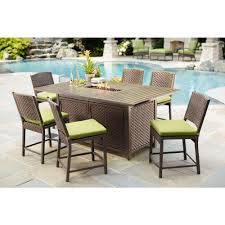 Hampton Bay Carol Stream 7 Piece Balcony High Patio Dining Set S7 Afl04112 The Home Depot Patio Dining Set Patio Furniture Patio Dining
