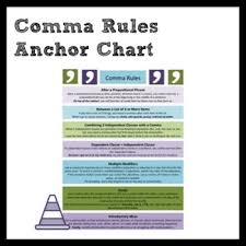 comma rules anchor chart