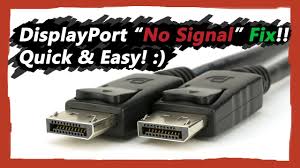 For better picture quality, you should connect the computer to the tv using standard vga ports or via the dvi to hdmi. Displayport No Signal Easy Fix Steps On The Description Youtube