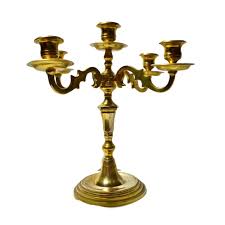 Table Candelabra Vintage Brass Candlesticks 5 Arm Candle Etsy Vintage Brass Candlesticks Brass Decor Candlesticks