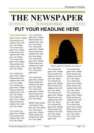 A news article is a report on an event that has taken place. Newspaper Article Examples Ks3