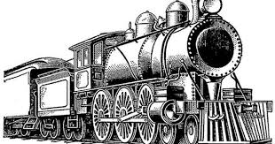 Old Time Transportation Steam Engine And Tender Train Clipart Train Drawing Train Sketch
