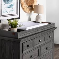 Oxford Baby Glenbrook Changing Topper In Graphite Gray Nebraska Furniture Mart