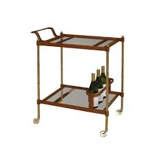 Bamboo Cast Brass Bar Cart By Maitland Smith Brass Bar Cart Bar Cart Leather Bar