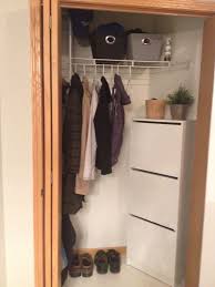 Ikea Bissa Shoe Storage Perfect For Our Narrow Entry Closet Entry Closet Ikea Home