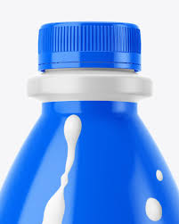 Dairy Bottle With Glossy Shrink Sleeve Mockup In Bottle Mockups On Yellow Images Object Mockups