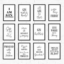 alcohol prints,gin prints, kitchen