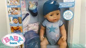 New Baby Born Interactive Doll Boy With Blue Eyes Unboxing Youtube