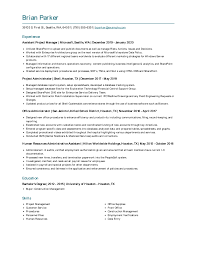 assistant project manager resume