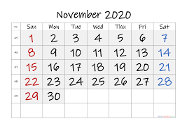 Free Printable November 2020 Calendar Free Premium Free Printable 2020 Monthly Calen In 2020 2020 Calendar Template Printable Calendar Template Calendar Printables