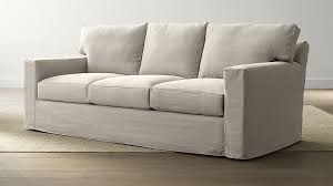 Axis Ii Slipcovered 3 Seat Queen Sleeper Sofa With Air Mattress Crate And Barrel Decoracion De Unas Ranchos
