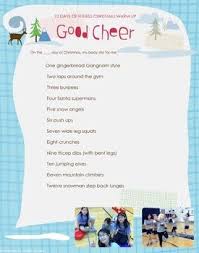 12 Days Of Fitness Christmas Warm Up Health And Physical Education Elementary Pe Physical Education Teacher
