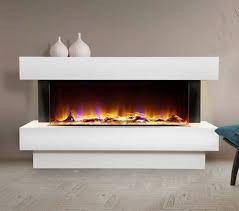 White fireplace surround with electric fire. The Best White Fireplace Designs Direct Fireplaces