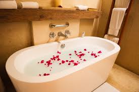 Start with color when envisioning a romantic bathroom design scheme. Romantic Bathroom Acnn Decor