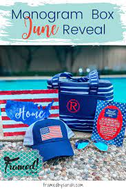 Patriotic Summer June Monogram Box Reveal Monogram Box Gift Subscription Boxes Monogramed Gifts