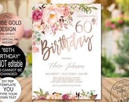 If you wanna have it as yours, please click the pictures and you will go to click right mouse then save image as and click save and download the 60th birthday invitation templates free picture. 60th Birthday Invitations For Women Etsy