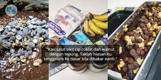 Resep diadaptasikan dari ibu saya. Moist Penuh Kacang Coklat Chip Ini Dia Kek Pisang Viral Ala Kluster Kayangan Erin Sakura