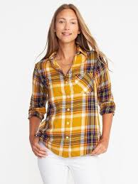 Black And Gold Flannel Shirt Women S Classic Fall Mustard Plaid Flannel Shirt For Women Shirts Women Fashion Yellow Plaid Shirt Womens Flannel Shirt
