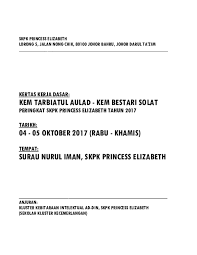 Dapatkan waktu shalat islami di johor bahru. Pdf Kertas Kerja Kem Tarbiatul Aulad Kem Best Solat 2017 Conquerer Zack Academia Edu