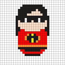 Violet The Incredibles Perler Bead Pattern Perles Hama Dessin Pixel Facile Point De Croix