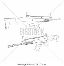 Vector akimbo gun in free fire: Assault Rifle Vector Photo Free Trial Bigstock