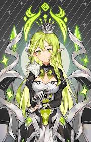 White Elf Princess Anime Elf Elsword Anime Anime Green Hair