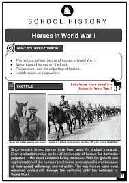 Both sides routinely used gas attacks as the war wore on, and the initial shock value lessened somewhat with the development of gas masks. Horses In World War I Facts Worksheets Speed Efficiency Why Used