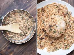 Just before removing cheese ball from the freezer or refrigerator, prepare panko coating by melting butter in a medium skillet over medium heat. Vegan Bruschetta Cheese Ball Veggies Don T Bite