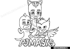 Na stronie ustawień druku poszukać opcji skala dopasuj wartość wykorzystując podgląd wydruku. Pj Masks Pidzamersi Kolorowanki Darmowe Kolorowanki Do Druku