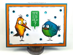 Bird With Crazy Hair Cartoon Linda Vich Creates Crazy Birds Birthday Card Crazy Bird Tim Holtz Crazy Birds Cards Tim Holtz Crazy Birds