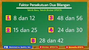 Check spelling or type a new query. Cara Mencari Faktor Persekutuan Dua Bilangan Teknik Baru Biasa Di Pakai Di Bimbel Spekta Youtube